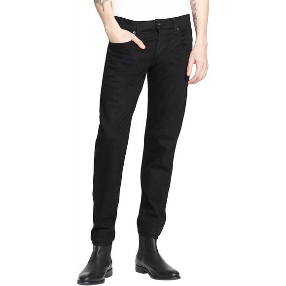 NEW RAG & BONE standard issue 5 pocket style distressed jeans in black - Picture 1 of 1